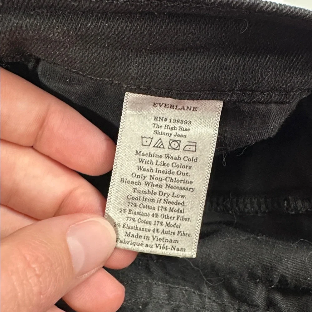 Everlane The High-Rise Skinny Jean 25 Ankle black